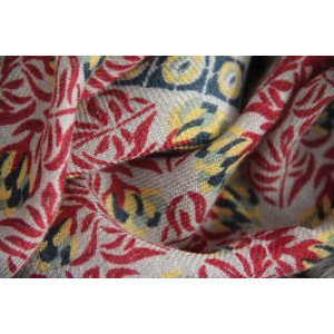 Wool Square Poème Rouge Red