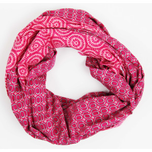 Foulard Coton Bio Pivoine Fuchsia