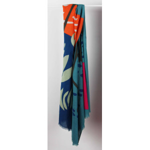 Foulard Coton Bio Cap Breton marine Navy