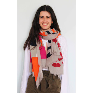 Foulard Coton Bio Combination Fuchsia
