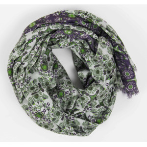 Foulard Coton Bio Tetouan Prune Purple