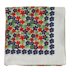 Carré Coton Ondine Marine