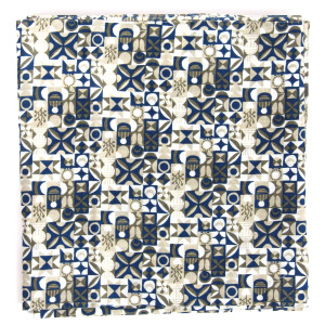 Carré Coton Malmo Marine Navy