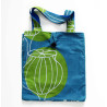 Cabas en coton upcycling Mekong Bleu Blue
