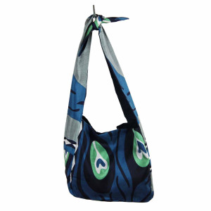 Sac Bobby en Soie Paon Gris