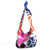 Upcycling Silk Bag Bobby Flower Power Gris