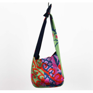 Upcycling Silk Bag Bobby Sakura Vert Green