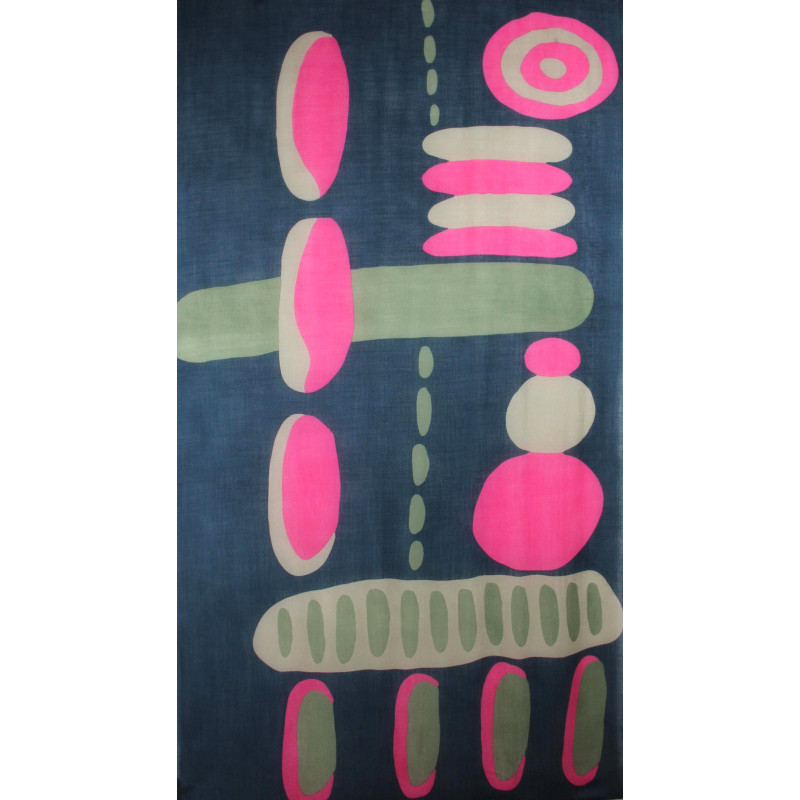 XL Wool Scarf Cairn Marine Navy