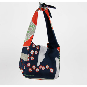 Sac Bobby en Soie Agami Marine
