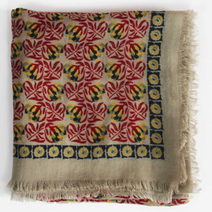 Wool Square Poème Rouge Red