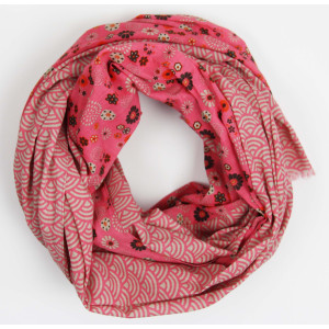 Foulard Coton Bio Kohana Rose Pink