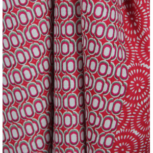 Foulard Coton Bio Pivoine Rouge Red