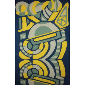 Foulard Coton Bio Cosmopolis Marine Navy