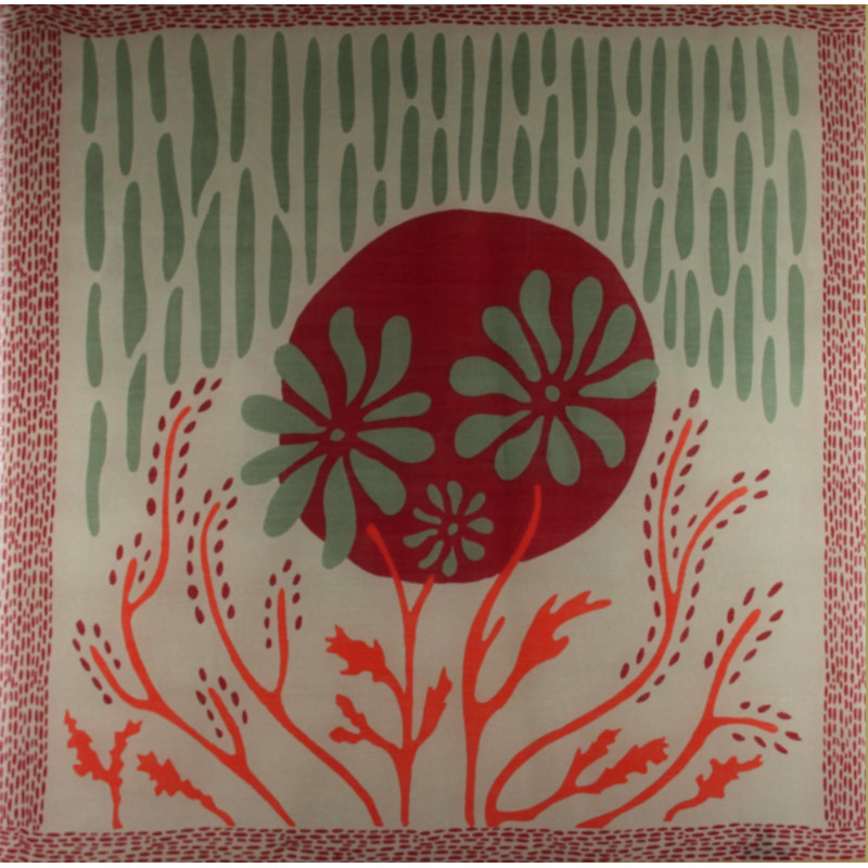 Wool Square Muscari Rouge Red