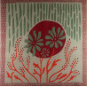 Wool Square Muscari Rouge Red