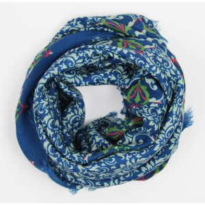 Wool Square Venise Marine Navy