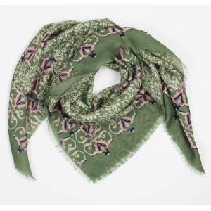 Wool Square Venise Kaki