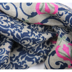 Wool Square Venise Bleu Blue