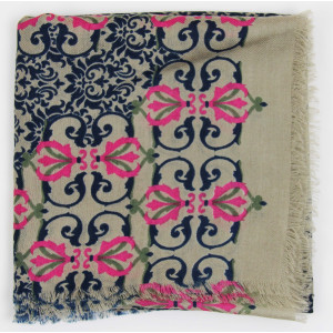 Wool Square Venise Bleu Blue