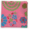 Carré Coton Seigaiha Rose