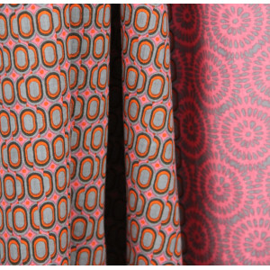 Foulard Coton Bio Pivoine Rose