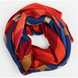 Wool Scarf Voltige Orange