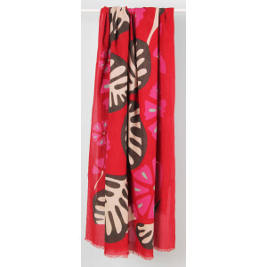 foulard Coton Bio Equateur Rouge