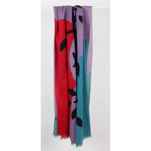 Foulard Coton Bio Sycomore Rouge Red