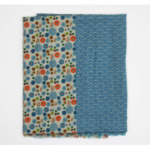 Foulard Coton Bio Kohana Bleu Blue