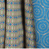 Foulard Coton Bio Pivoine Bleu Blue