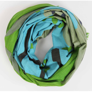 Foulard Coton Bio Cap Breton Vert Green