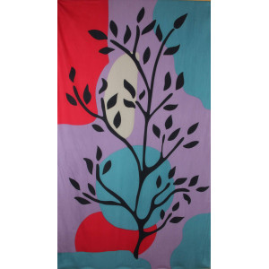 Foulard Coton Bio Sycomore Rouge Red