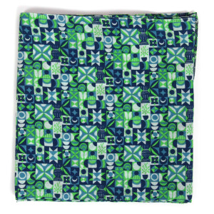 Carré Coton Malmo Bleu Vert
