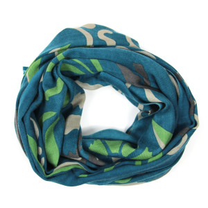 Echarpe Laine Indira Bleu