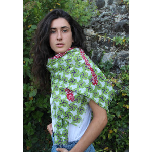 Foulard Coton Bio Baobab Vert Green