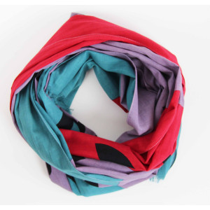 Foulard Coton Bio Sycomore Rouge Red