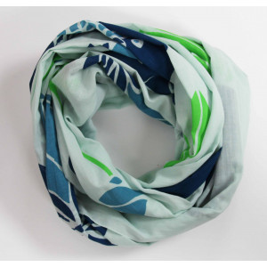 Foulard Coton Bio Poppy Bleu