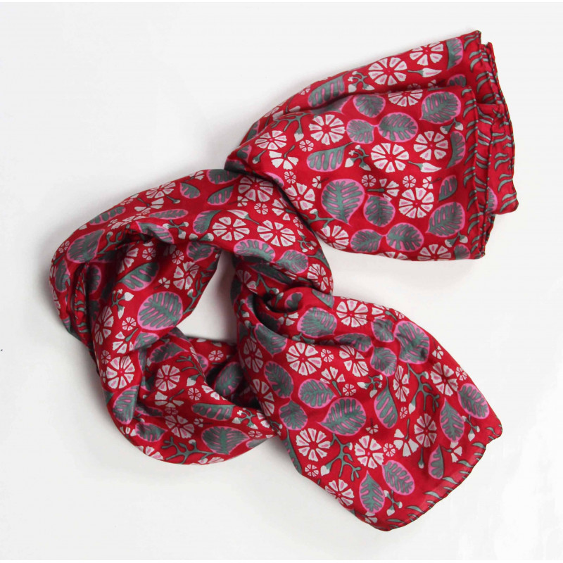 Carre Soie Bahia Full Rouge Red