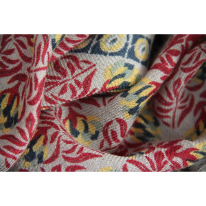 Carré Laine Poème Rouge Red