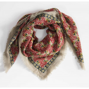 Carré Laine Poème Rouge Red