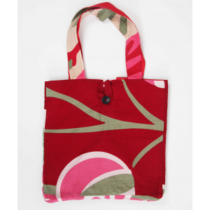 Cabas en coton upcycling Onirique Rouge Red