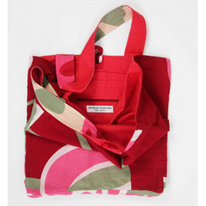 Cabas en coton upcycling Onirique Rouge Red
