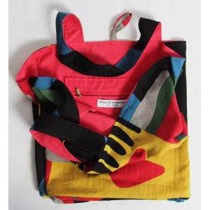 Cabas en coton upcycling Sunshine Noir