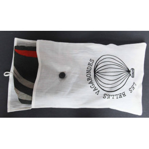 Foulard Coton Bio Sunshine Noir/ Black