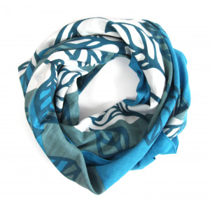 Carré Coton Palenque Bleu Blue