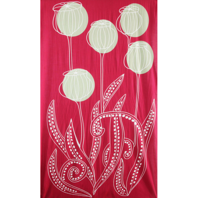 Foulard Coton Bio Mekong Bordeaux