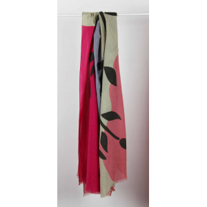 Foulard Coton Bio Sycomore Fuchsia