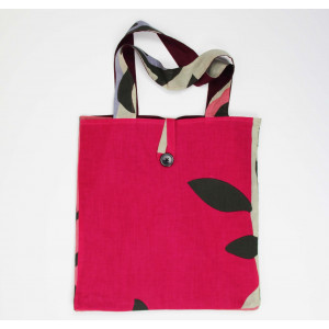 Cabas en coton upcycling Sycomore Fuchsia