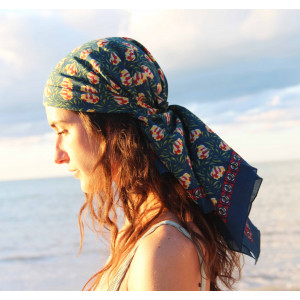 Carre Coton Bio Heidi Marine