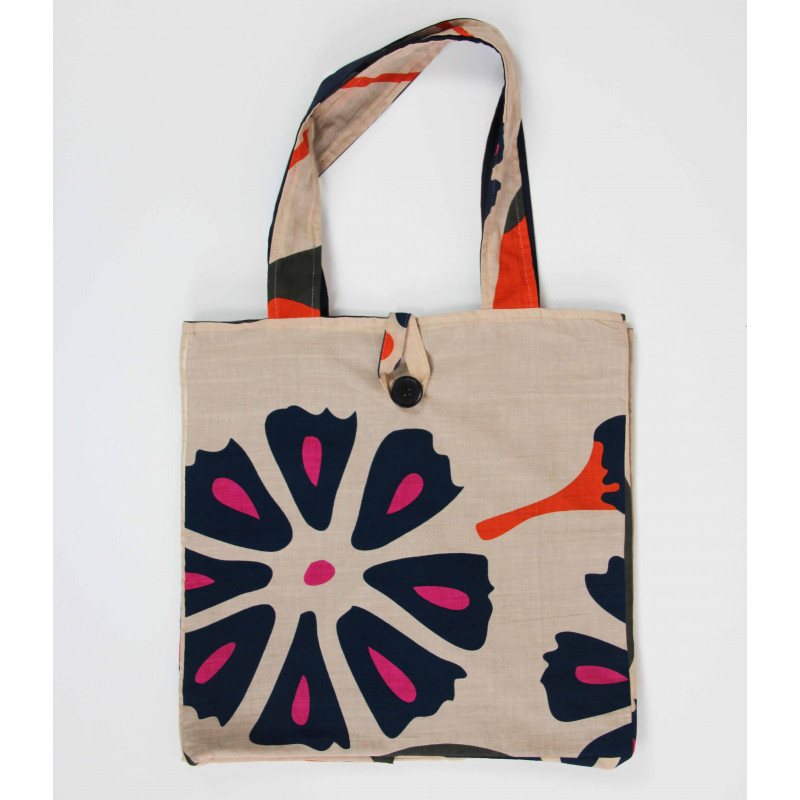 Cabas en coton upcycling Equateur Orange